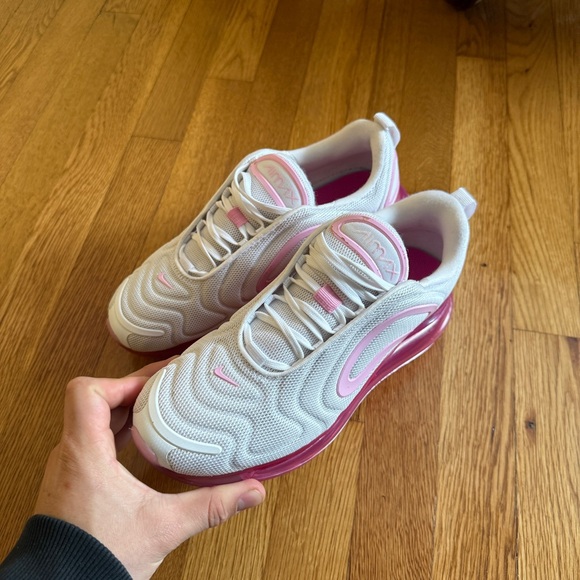 Womens Nike Air Max 720 Pink and White Sneakers - Picture 4 of 8